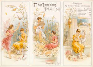 Programa de teatro, The London Pavilion, Piccadilly de English School