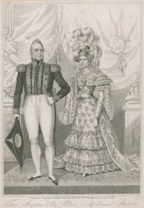 Suas Majestades Rei William IV e Rainha Adelaide de English School