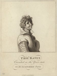 Thomas Bates executado no ano de 1606 para o lote de pólvora de English School