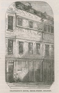 Thomas Chattertons House, Rua Brooks, Holborn, Londres de English School