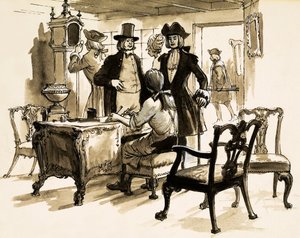 Oficina de Thomas Chippendale em St. Martin&39;s Lane de English School