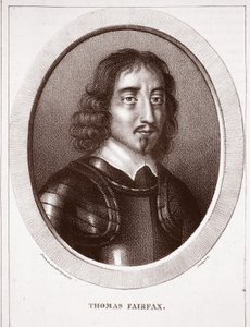 Thomas Fairfax, atribuído a Delaporte, gravado por de Ducarme de English School