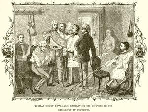 Thomas Henry Kavanagh completando seu disfarce na residência em Lucknow de English School