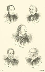 Thomas Hood, Lorde Macaulay, Alfred Tennyson, Lorde Lytton, Henry W Longfellow de English School