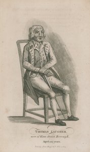 Thomas Laugher, agora de Kent Street Borough, Londres, com 107 anos de English School