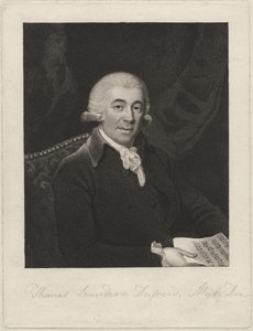 Thomas Saunders Dupuis, c.1800 (gravação de stipple) de English School