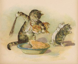Três Gatinhos Perderam as Suas Mitenes (chromolitho) de English School