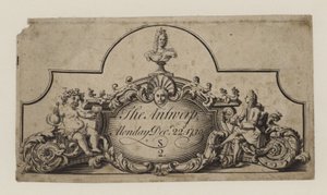 Bilhete para a Antuérpia, 22 de dezembro de 1730 de English School