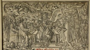Detalhe da página de rosto representando 