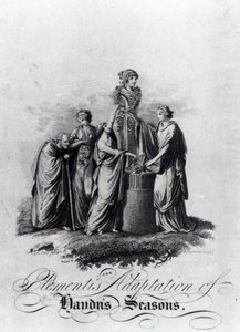 Página de título da adaptação de Muzio Clementis para piano de Joseph Haydns oratorio The Seasons de English School