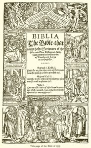 Página de título da Bíblia de 1535 de English School