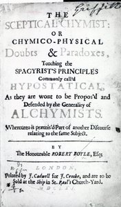 Página de título para The Skeptical Chymist por Robert Boyle, 1661 (impressão) de English School
