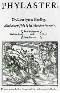 Página de título de "Phylaster" de Beaumont e Fletcher de English School