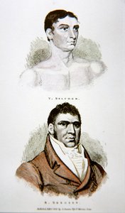 Tom Belcher e Gregson, de uma estampa publicada em 1813 (cor litho) de English School