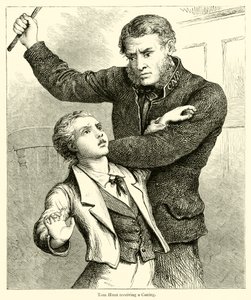 Tom Hunt recebendo uma Caning de English School