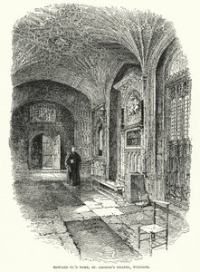 Túmulo do Rei Eduardo IV, Capela de São Jorge, Windsor (gravura) de English School