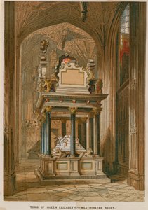 Túmulo da Rainha Elizabeth I na Abadia de Westminster de English School