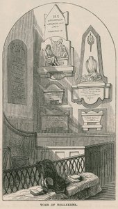 Túmulo do artista Joseph Nollekens, Paddington Church, Londres de English School
