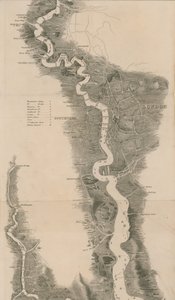Tomblesons Mapa Panorâmico do Tamisa e Medway