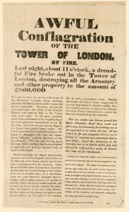 Torre do Incêndio de Londres, 1841 de English School