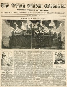 Torre do Incêndio de Londres, 1841 de English School