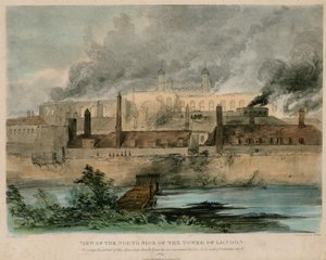 Torre do Incêndio de Londres, 1841 de English School