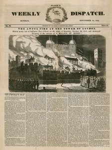 Torre do Incêndio de Londres, 1841 de English School