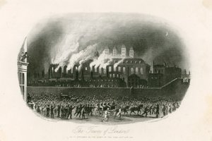 Torre do Incêndio de Londres, 1841 de English School