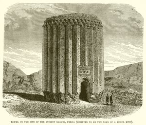 Torre no local do antigo Raghes, Persia (Acredita-se que seja o túmulo do rei Mogul)