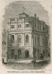 Prefeitura, borough, rua alta, Southwark, londres, apenas, demolido de English School