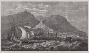 Cidade e Porto de Syra, no Arquipélago Grego (gravura) de English School