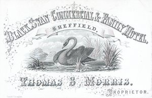 Cartão comercial, Black Swan Commercial & Family Hotel de English School