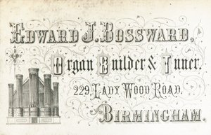 Cartão de comércio, Edward J Bossward de English School