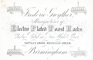 Cartão de comércio, Frederic Gwyther de English School