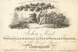 Cartão de comércio, John Keet de English School