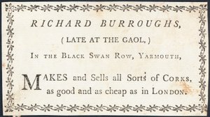 Cartão de comércio, Richard Burroughs de English School