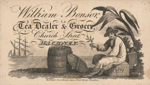 Cartão de comércio, William Bonsor de English School