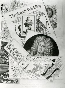 Cartão comercial, gravado por George Bickman (gravura) de English School