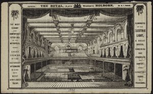 Cartão de comércio para o Royal de English School