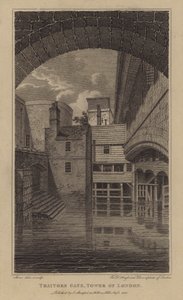 Porta do Traidor, Torre de Londres (gravura) de English School