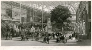 Transept Looking North, Grande Exposição, 1851 de English School