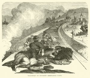 Transporte do Corpo de Ambulâncias Prussianas, novembro de 1870 de English School
