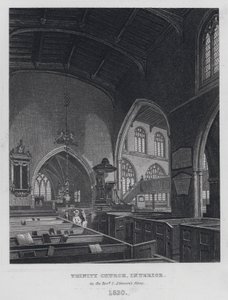 Igreja da Trindade, Interior, no tempo do Reverendo C Simeão de English School