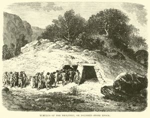 Túmulo do neolítico, ou época de pedra polida de English School
