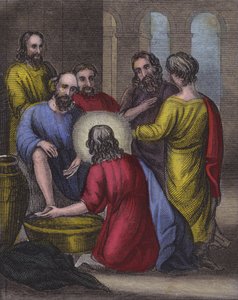Era agora a véspera do grande dia pascal... (gravura colorida) de English School