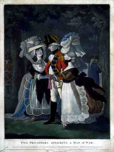 Two Privateers Attacking a Man of War, pub. by Carington Bowles (fl.1744-93) de English School