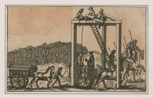 Árvore de Tyburn, cerca de 1680 (gravura) de English School