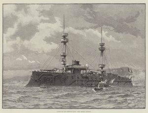 Tipos da Marinha Francesa, o Amiral Baudin (gravura) de English School