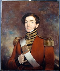 Oficial não identificado, 32º Regimento (Bengala) Infantaria Nativa, c.1828 de English School