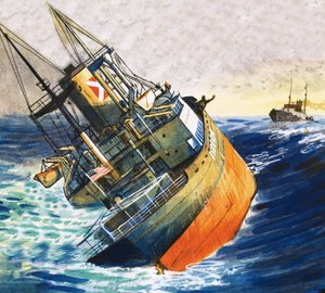 Barco não identificado em perigo iminente de naufrágio de English School